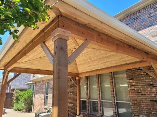 covered patio build in Texas